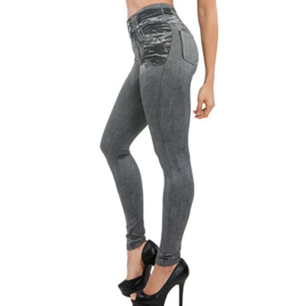 Fashion Women Jeans Stretch Breathable Skin-friendly Stretch Denim Pencil Pants