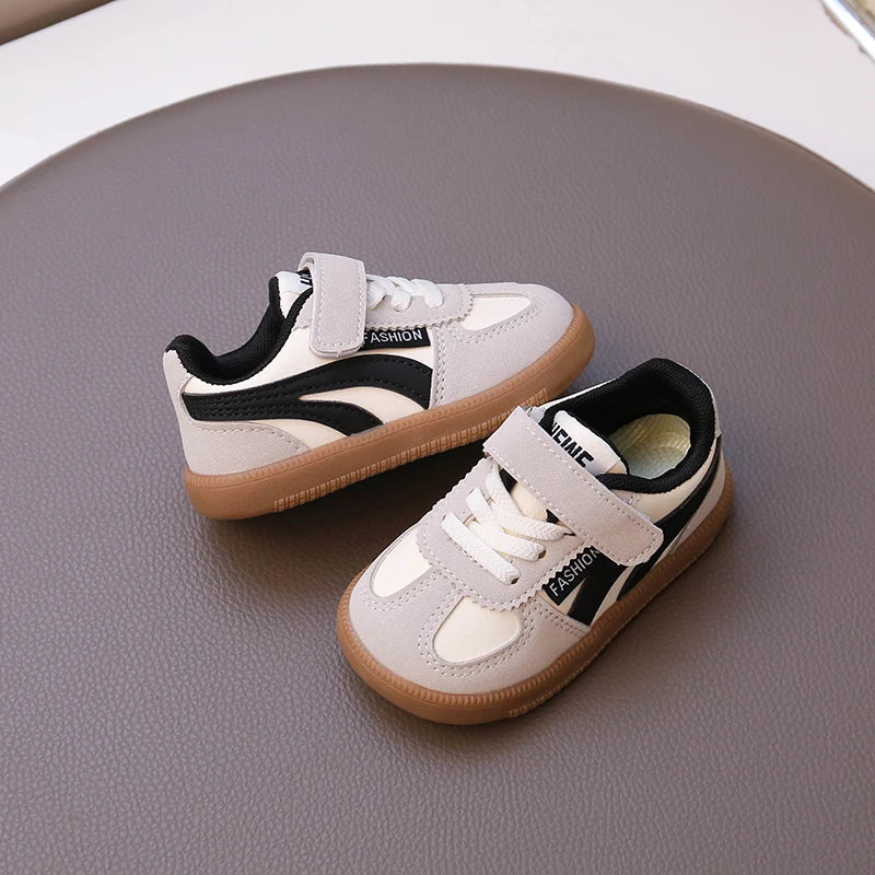 Children's Sneakers 1-8 Years Old Beige Lightweight Boys Girls Casual Shoes Four Seasons Black Soft Non-slip Kids Single Shoes