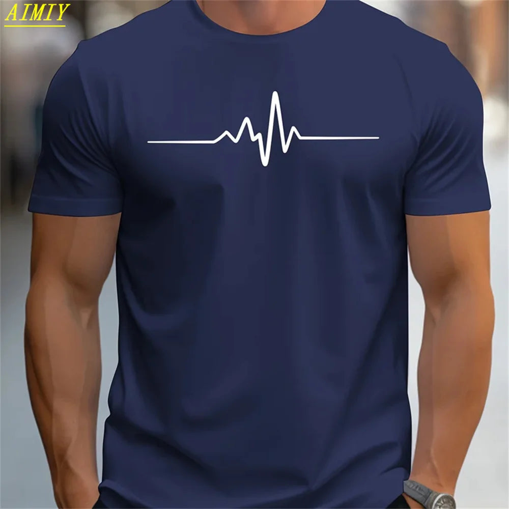 Fashion Summer 3D Stripe Letter Print Men's T Shirt Hip Hop Trend Harajuku Streetwear Casual O-neck Oversized T-shirts Men Tops