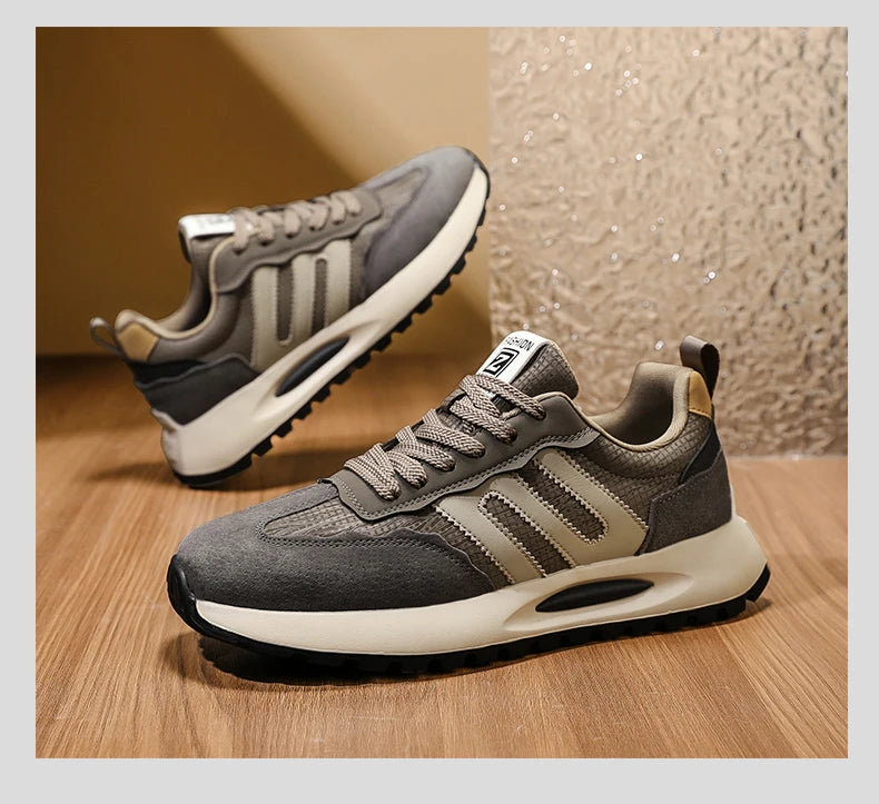 Men's shoes with a high-end feel, 2025 new trendy brand, spring and autumn season, teenage student sports running shoes, stylish