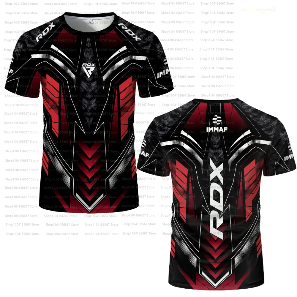 RDX Fighting Competition 2025 New Jersey Fans Breathable T-shirt Men's And Women's Casual Round Neck Short Sleeve Boxing Top