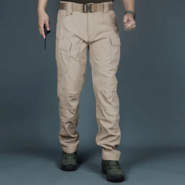 Men  Tactical Pants Waterproof Cargo Pants Men Breathable Outdoors Solid Color Combat Long Trousers Work Joggers S-6XL