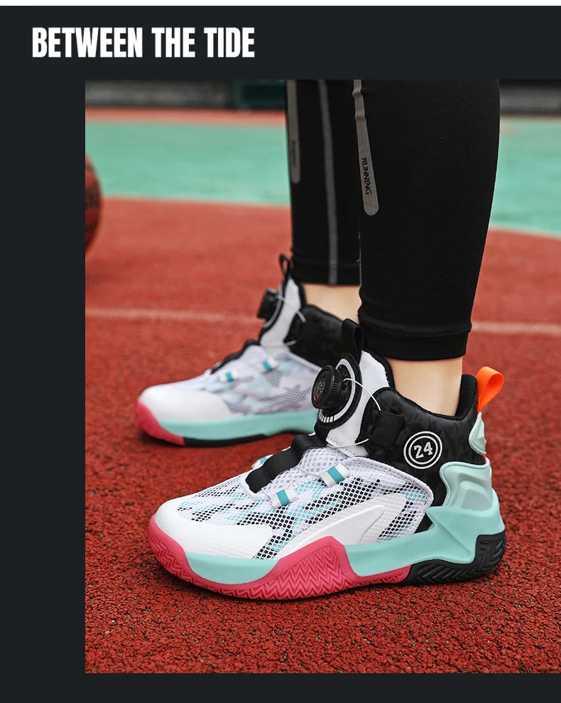 2025 New Children's Basketball Sports Shoes for Boys High Quality Running Kids Shoes Child Sneakers Non-Slip School Shoes